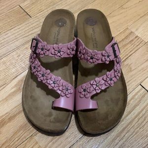 Sophia Milano made in Italy floral wedge sandals